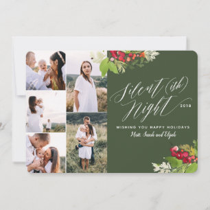 Silent (ish) night Multi Foto Ferienkarte. Feiertagskarte