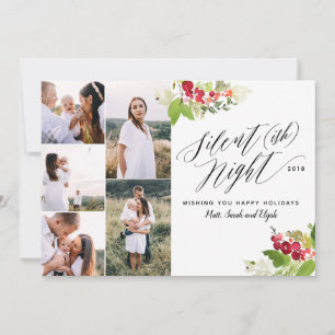 Silent (ish) night Multi Foto Ferienkarte. Feiertagskarte