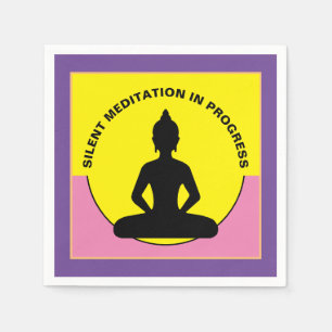 SILENT Meditation in Progress & Buddha Mindfulness Serviette