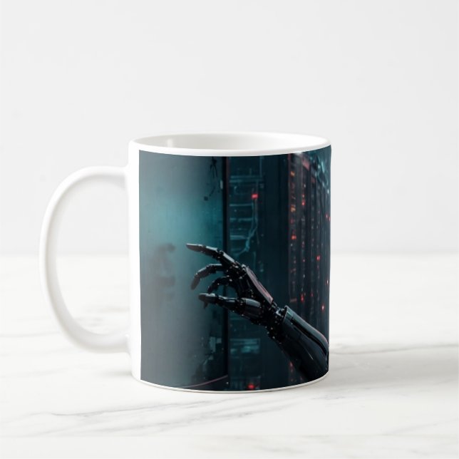 Silent Monitor — Rogue-KI-Agenten-Kunstbecher Kaffeetasse (Links)