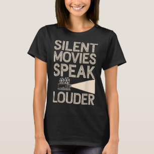 Silent Movie Fan Vintag Cinema Clic Film Lover T-Shirt
