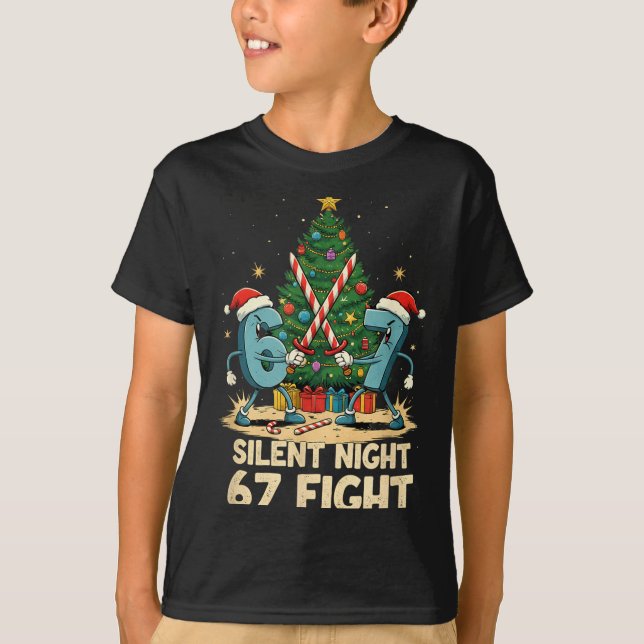 Silent Night 67 Fight Funny Christmas Tee  (Vorderseite)