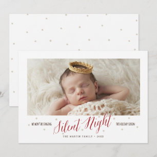 Silent Night Baby's First Christmas Holiday Feiertagskarte
