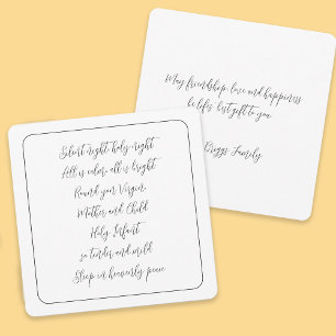 Silent Night Carol Texte Skript Weihnachten