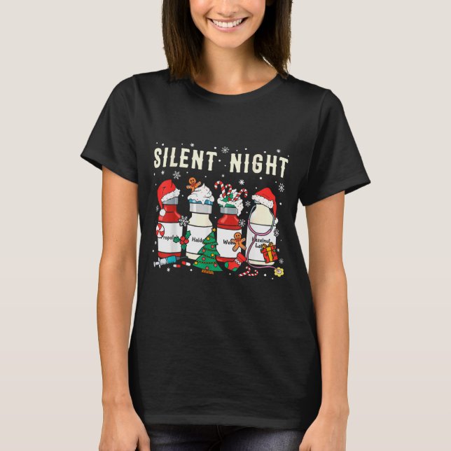 Silent Night Christmas Nurse Medical Profol Doctor T-Shirt (Vorderseite)