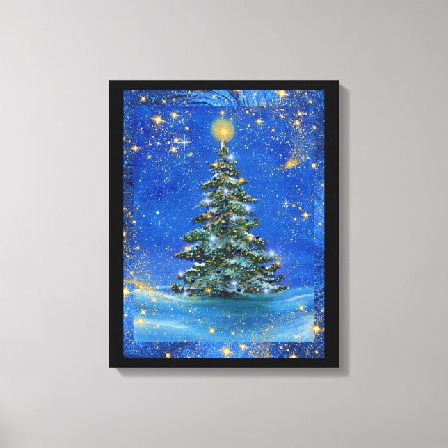 Silent night Christmas tree by Renee Lavoie Leinwanddruck (Vorderseite)