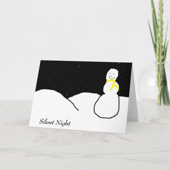 Silent Night Feiertagskarte (Vorderseite)
