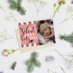 Silent Night Heilige Nacht Baby's 1. Weihnachtsjun Feiertagskarte