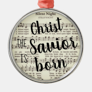 Silent Night Metal Ornament