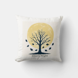 Silent Night Moon Tree Pillow Kissen