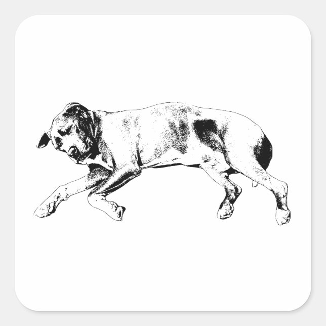 Silent Night Stretch Quadratischer Aufkleber (Vorderseite)