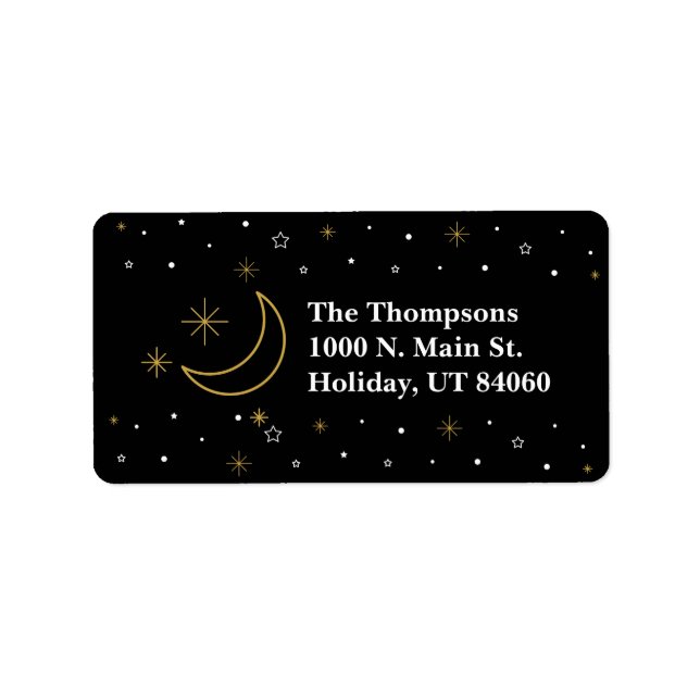 SILENT NIGHT / Weihnachtsmarken Adressaufkleber (Vorne)