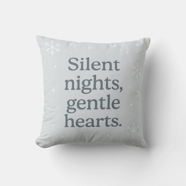 Silent nights, gentle hearts – Christmas Pillow Kissen (Vorderseite)