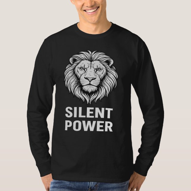 Silent Power Men’s T-Shirt – Bold Black & White Li (Vorderseite)