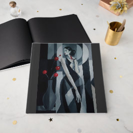 Silent Pulse Art Deco Frau Gästebuch