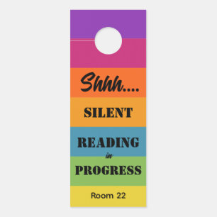 Silent Reading im Progress-Klassenzimmer Türanhänger