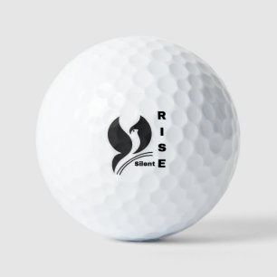 Silent Rise Vogel Logo Minimalistische Schwarze Ka Golfball