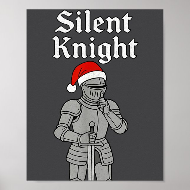 Silent Santa Knight Christmas Holiday Xmas Theme M Poster (Vorne)