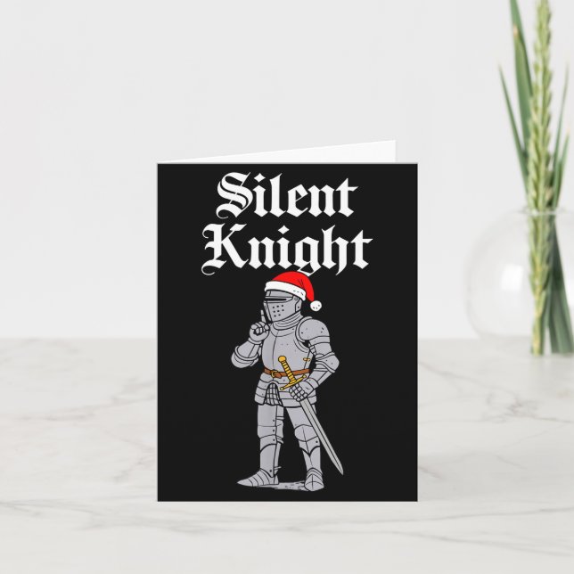 Silent Santa Knight Christmas Medieval Costume Men Karte (Vorderseite)