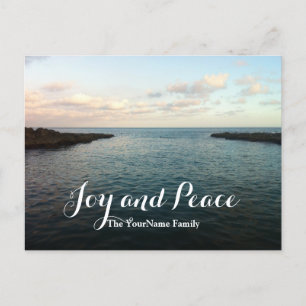 Silent Sea Joy & Peace Holiday Greeting Postcards Feiertagspostkarte