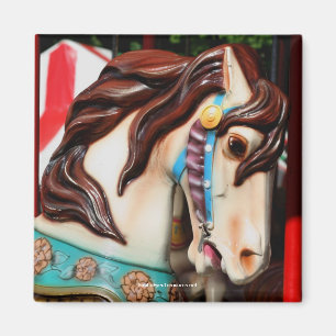 Silent Steed Carousel Horse Fotografy Magnet