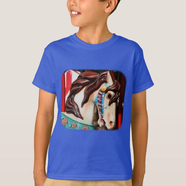 Silent Steed Carousel Pferd T-Shirt (Vorderseite)