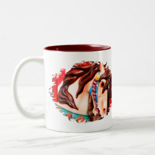 Silent Steed Carousel Pferd Zweifarbige Tasse