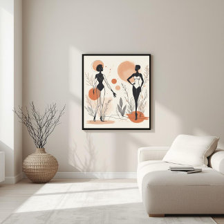 Silent Strength – Feminine Abstract Wall Art III Poster