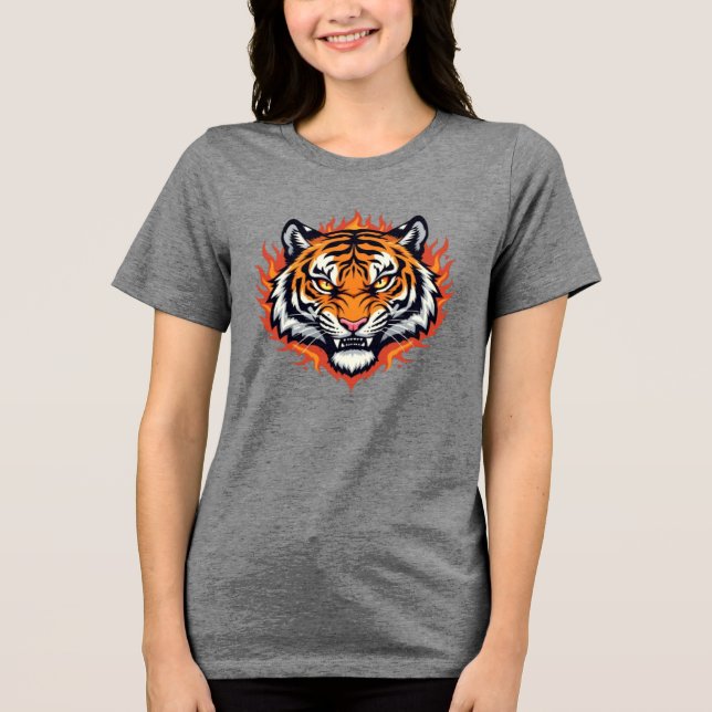 Silent Tiger – Precision and Power Tri-Blend Shirt (Vorderseite)