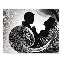 Silent Vow: Liebe der Schwarz-Weiß-Silhouette