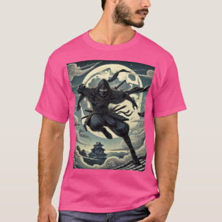 Silent Warrior: Ninja Under the Moon T-Shirt