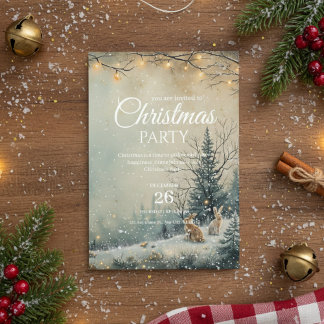 Silent Watch in the Winter Holiday Invitation Card Einladung