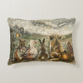 Silent Watching Whimsical Farmhouse Animals  Dekokissen