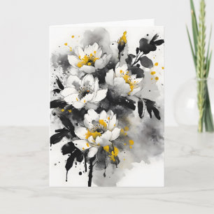 Silente tomentosa - Aquarellblumen Karte