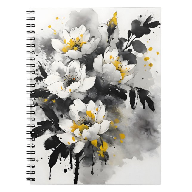 Silente tomentosa - Watercolor flowers Notizblock (Vorderseite)
