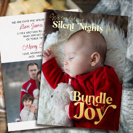 Silents Nights Bundle of Joy 2 Foto Baby Birth Folien Feiertagskarte