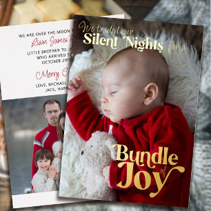 Silents Nights Bundle of Joy 2 Foto Baby Birth Folien Feiertagskarte