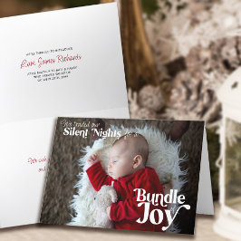 Silents Nights Bundle of Joy Baby Christmas Foto Feiertagskarte