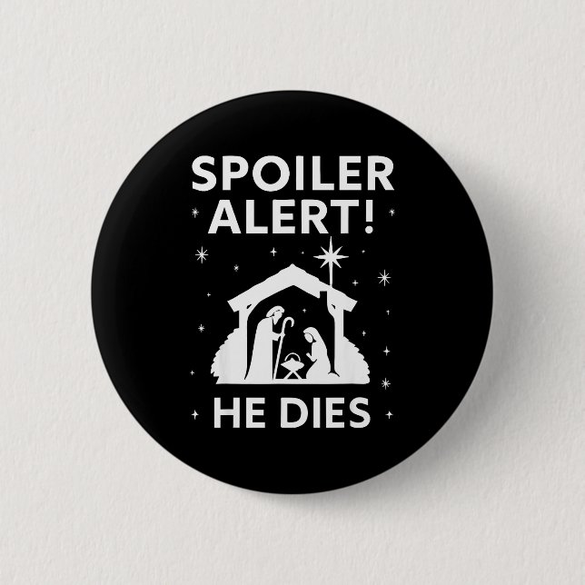 Siler Christmas Nativity Scene Funny Christian Slo Button (Vorderseite)