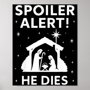 Siler Weihnachts-Nativitätsszene Lustig Christlich Poster