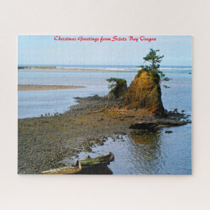 Siletz Bay Oregon. Weihnachtsgrüße Puzzle