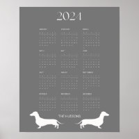 Silhouette 2024 Dunkelgraue Dackel