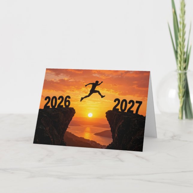 Silhouette 2026 feiertagskarte (Vorderseite)