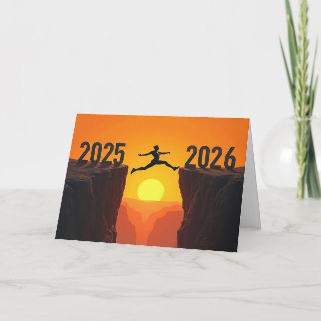 Silhouette 2026 feiertagskarte (Vorderseite)