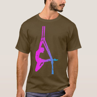Silhouette Aerial Dancer Aerial Silk Yoga T-Shirt