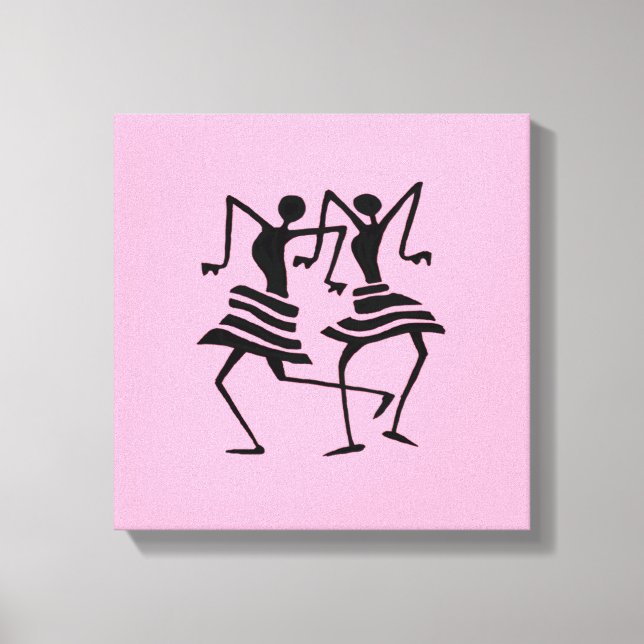 Silhouette African Art Celebration Leinwanddruck (Vorderseite)