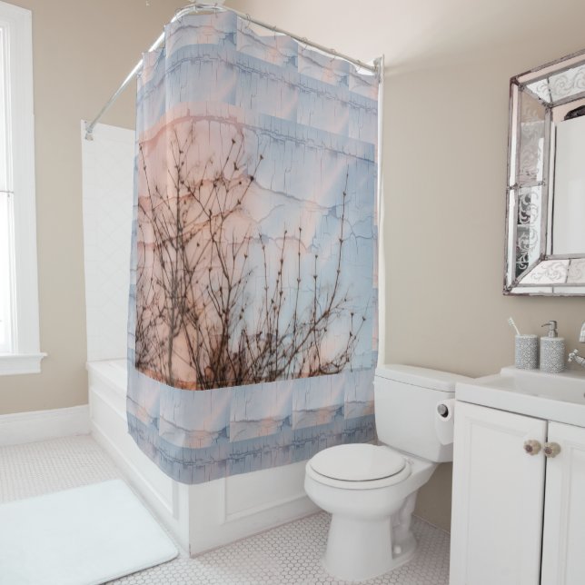 Silhouette älterer Branches Duschvorhang (Beispiel)