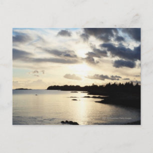 Silhouette an den Küsten in Landkreis Kerry, Irlan Postkarte