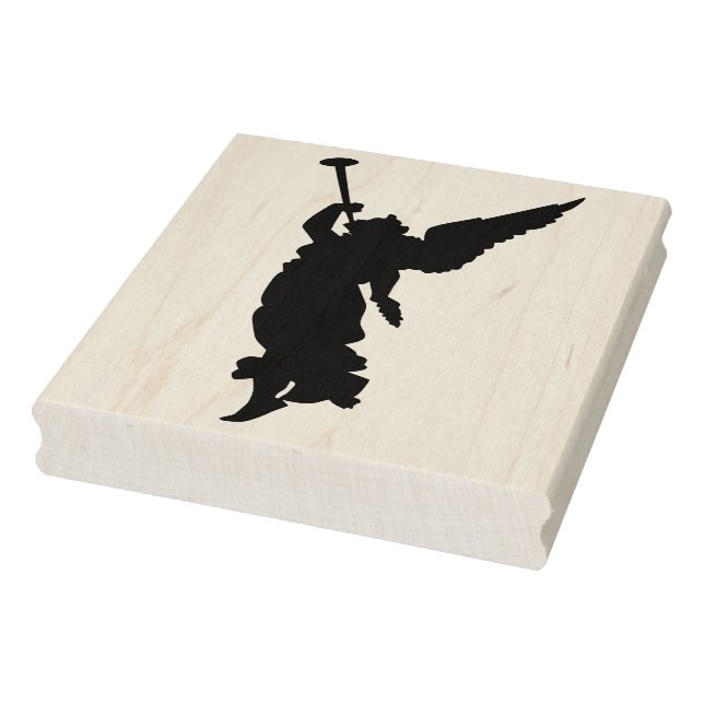 Silhouette Angel mit Trompete Art Briefmarke Gummistempel (Stempel)