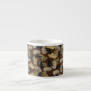 Silhouette Animal Camouflage Brown Espressotasse
